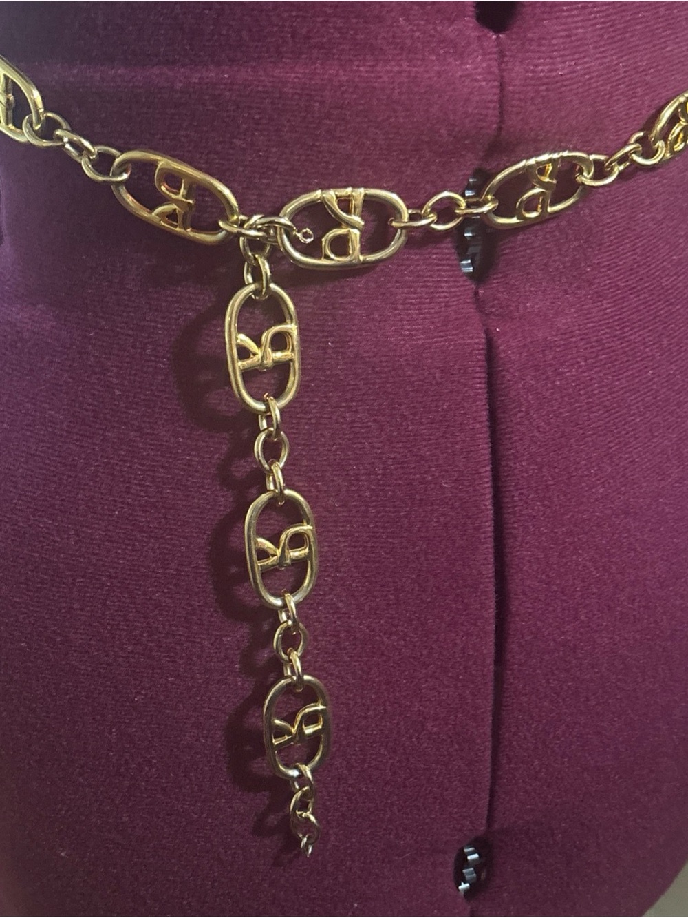 Roberta Di Camerino R Logo Golden Chain Belt 38” Please Read Description
